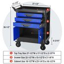 WORKPRO 27.5 Inch 3-Drawer Rolling Tool Chest with Wheels