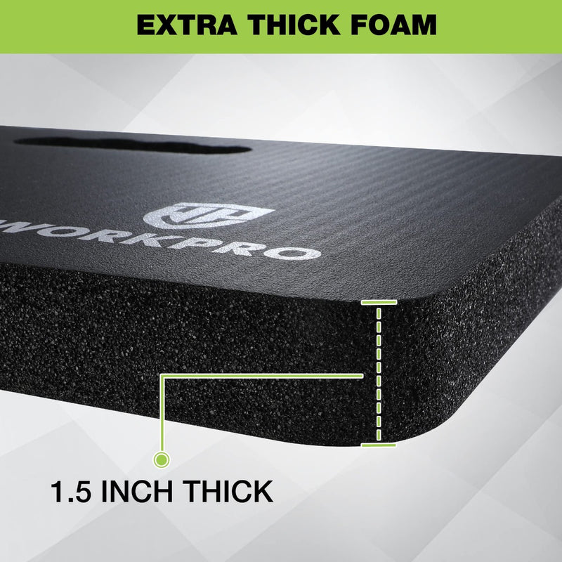 WORKPRO Extra Thick Foam Kneeling Pad, 17.5 x 11 x 1.5 in, Black