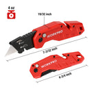 WORKPRO Folding Utility Knife, Quick Change Blade, Lightweight Nylon Handle, Utility Cutter with 10-Piece Extra Blades (W)