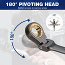 WORKPRO 8 Pcs Flex-Head Ratcheting Combination Wrench Set with Organizer Bag