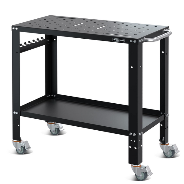 WORKPRO 36”×18” Portable Welding Table, 1200 lbs Load Capacity, Nitriding Tabletop