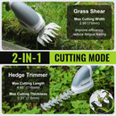WORKPRO 2 in 1 Handheld 3.6V Electric Cordless Shrubbery Trimmer Hedge Shears/Grass Cutter - Pink Ribbon