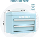 WORKPRO Mini Metal Tool Box with 2 Drawers and Top Storage - Gifts for Christmas
