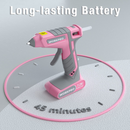 WORKPRO 7.2V Cordless Hot Melt Glue Gun Kit - Pink Ribbon