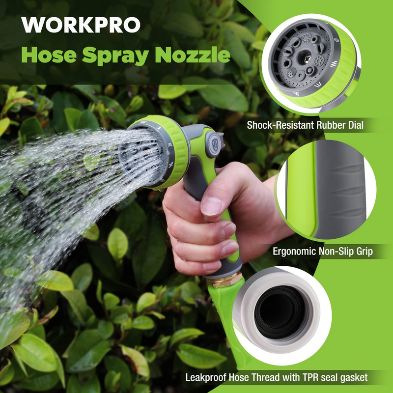 Garden Hose Nozzle Sprayer with 10 Spray Patterns