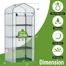 WORKPRO White 27" L x 19" W x 63" H 4-Tier Portable Rack Shelves Gardening Plant Mini Greenhouse