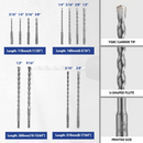 WORKPRO 17 Pcs SDS-Plus Rotary Hammer Drill Bits and Chisel Set