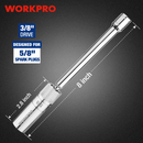 WORKPRO 5/8" Magnetic Swivel Spark Plug With Thin Wall Socket, 3/8" Drive x 8" Total Length