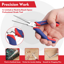 WORKPRO 2-Pcs 6" Mini Needle Nose Pliers Set, Long Nose Pliers, Bent Nose Pliers
