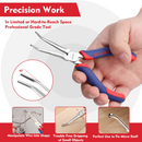 WORKPRO 2-Pcs 6" Mini Needle Nose Pliers Set, Long Nose Pliers, Bent Nose Pliers