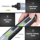 WORKPRO 4V Electric Screwdriver, Rechargeable Cordless Screwdriver Set with LED Light