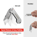 WORKPRO Quick Change Folding Pocket Utility Knife Mini Stainless Steel Folding Knife with Belt Clip