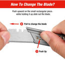WORKPRO Quick Change Folding Pocket Utility Knife Mini Stainless Steel Folding Knife with Belt Clip