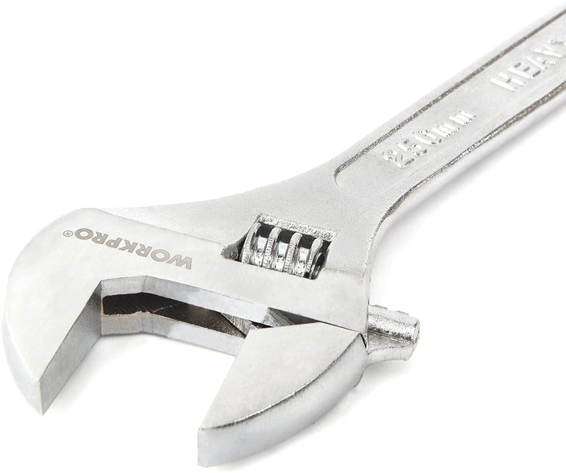 WORKPRO 4 Pcs Adjustable Wrench Forged Heat Treated Chrome-plated Set