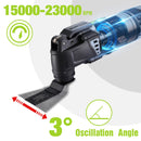 WORKPRO 3.0 Amp Corded Quick-Lock Replaceable Oscillating Saw with 7 Variable Speed 3° Oscillation Angle, 17pcs Saw Accessories, and Carrying Bag