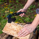 WORKPRO Full Tang Wood Handle Axe and Fixed Blade Knife Combo Set with Nylon Sheath