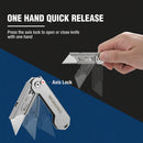 WORKPRO 3 PCS Folding Utility Knife Sets Quick Change Blades Box Cutter