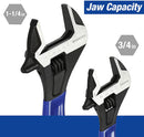 WORKPRO 2 Pcs Adjustable Wrench Set for Home Garage  Workshop and DIY