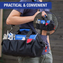 WORKPRO 18-inch Close Top Wide Mouth Storage Tool Bag with Adjustable Shoulder Strap