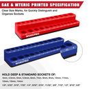 WORKPRO 1/2-inch, 1/4-inch, 3/8-inch Magnetic Socket Organizer Set