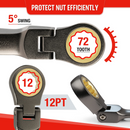 WORKPRO 8 Pcs Flex-Head Stubby Ratcheting Combination Wrench Set