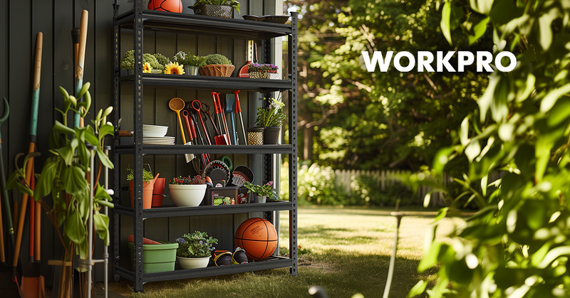 Backyard Bliss: WORKPRO Shelving Solution