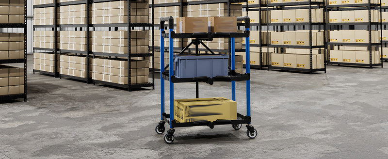 3-Tier Collapsible Service Cart: Portable, Durable, and Versatile