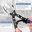 WORKPRO 10" Ratcheting Hose Pinch Off Pliers, Locking Hose Pinch Pliers for Automotive Hose Lines, Radiator Lines, Fuel Lines, Coolant Lines