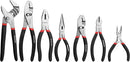 WORKPRO 7-piece Pliers Set, Black | Groove Joint Piler, Long Nose Piler, Slip Joint Piler, Linesman Piler, Diagonal Pliers for DIY & Home Use