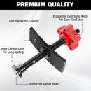 WORKPRO Heavy Duty Disc Brake Pad Spreader, Brake Caliper Compression Tool for Compressing Inner Pad with 2PCS Hangers, 360 Degree Swivel Joint Brake Piston Compressor Tool for Cars & Light Trucks