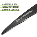 WORKPRO Folding Saw, Small Hand Pruning Saw with 7 Inch Blade - Portable Camping Saw with Triple Cut Teeth for Trees Trimming Branches Cutting Gardening Hunting, Push Button Lock