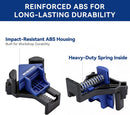 WORKPRO Right Angle Corner Clamps for Woodworking, Set of 4 Adjustable Spring-Loaded One-Handed Clamps, Carpentry Tools for Framing, Cabinets, and Projects