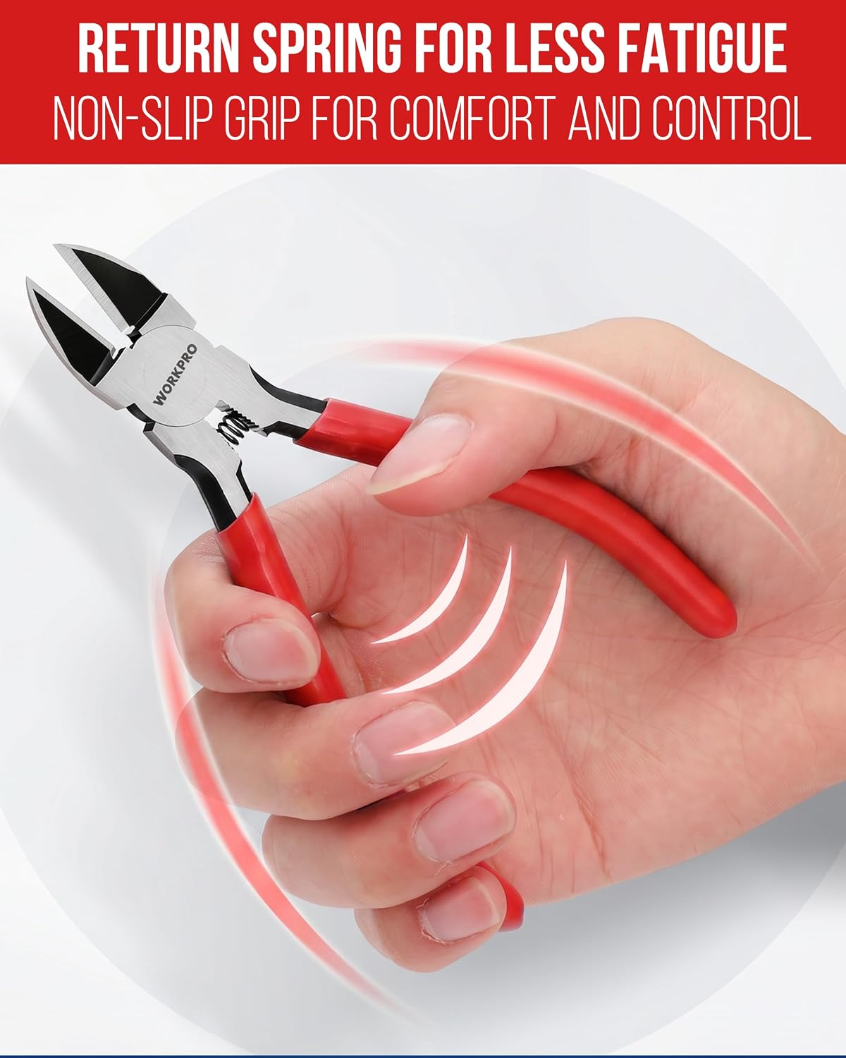 WORKPRO 6 Pack Wire Cutters, 6 Inch Precision Flush Cutters, Side Cutters
