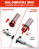 WORKPRO 1/2" Drive Lug Nut Impact Duty Socket, 21mm Deep Thin Wall Socket, Made of Premium Cr-Mo Steel, Non-Marring Lug Nut Wheel Sockets for Car