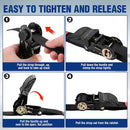 WORKPRO Ratchet Straps, 4-Pack | 1" x 15' | 1650 lbs Break Strength Heavy Duty Ratchet Tie Down Straps with 4PC Soft Loops, Fits for Moving Appliances Motorcycle ATV Truck (Black)