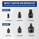 WORKPRO 6-PC Impact Socket Adapter Set with Case, CR-MO Steel | 1/4",3/8",1/2",3/4" Drive, Impact Wrench Conversion Kit, Automotive & Mechanical Repair, Impact Grade