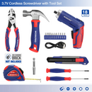 WORKPRO 18 Pcs General Home Tool Kit - Pink Ribbon