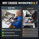 WORKPROX 20V 10OZ Cordless Caulking Gun with Battery, 6 Adjustable Speeds | Max 5500N Force, Flow:0.5–7.5 mm/s, Max Runtime 170 min, Anti-Drip Technology, Auto Retract for Filling, Sealing Narrow Gaps
