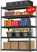 WORKPRO 5-Tier Shelving with Particle Board, 72" Hx36 Wx18 D, 4000LBS Load