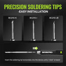 WORKPRO DC Soldering Iron Kit, Fast Heating Soldering Iron Pen with 3 Tips, Portable Lightweight Solder Iron for Electronics, Metal, DIY, Accurate Temp Control, OLED Screen Display, PD/QC Protocols
