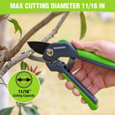 WORKPRO 8.5" Bypass Pruning Shear, Heavy Duty Garden Scissors & Clippers with Labor-Saving Design, Handheld Gardening Shears with Sharp Blade for Branch Trimming and Floral arrangement