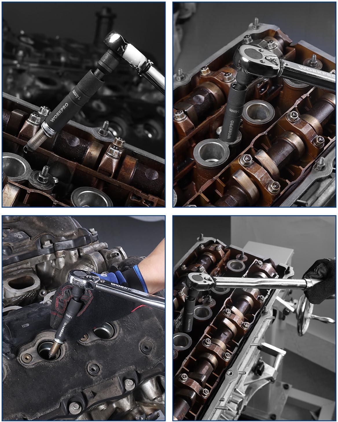 14mm spark plug socket in use on engine spark plug, magnetic 12-point socket
