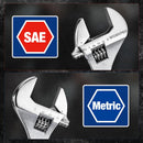 WORKPRO 3-Piece Adjustable Wrench Set, Forged Carbon Steel, Chrome-Plated, SAE & Metric Scale (6-inch, 8-inch, 10-inch)