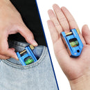 WORKPRO Conduit Bending Level, Small Torpedo Magnetic Level, Bubble Vial for 90° Measurement, Aluminum Alloy Construction, 2.5-inch, Cobalt Blue