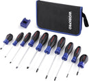 WORKPRO 10-Piece Magnetic Screwdriver Set with Pouch, Phillips, Slotted, Flat Head Screwdriver Include Magnetizer, Screwdriver with Non-Slip Grip, for Home Repair and DIY Projects