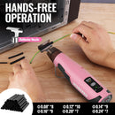 WORKPRO 7.2V Cordless Mini Heat Gun for DIY Crafts, 4000mAh Hot Air Gun, 1.5s Fast Heating, 3 Temp Settings (Cool/572°F/842°F), USB-C Rechargeable - Pink Ribbon