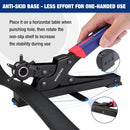 WORKPRO Leather Hole Punch Set, Desktop Rotary Belt Hole Puncher | Heavy Duty Leather Punch Tool with 6 Punch Sizes for Belts, Dog Collars, Watch Bands, Shoes, Saddles and DIY Projects
