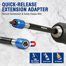 WORKPRO 98-Piece Magnetic Nut Driver Set, Impact Driver Bits, Metric & SAE Cr-V Nut Drivers with Bit Holder, Universal Socket, Socket Adapter, Wing Nut Driver, Ratchet Handle, Quick-Release Extension