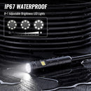 WORKPRO 4.3-Inch Rechargeable Industrial Endoscope Camera, IP67 Waterproof 1920P HD Dual Lens Borescope with 9 Adjustable LEDs, Inspection Camera with 16.4 ft Semi Rigid Cable