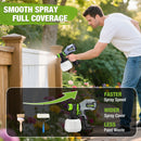 WORKPRO 600W HVLP Paint Sprayer with 4 Nozzles, 3 Spray Patterns & Adjustable Flow